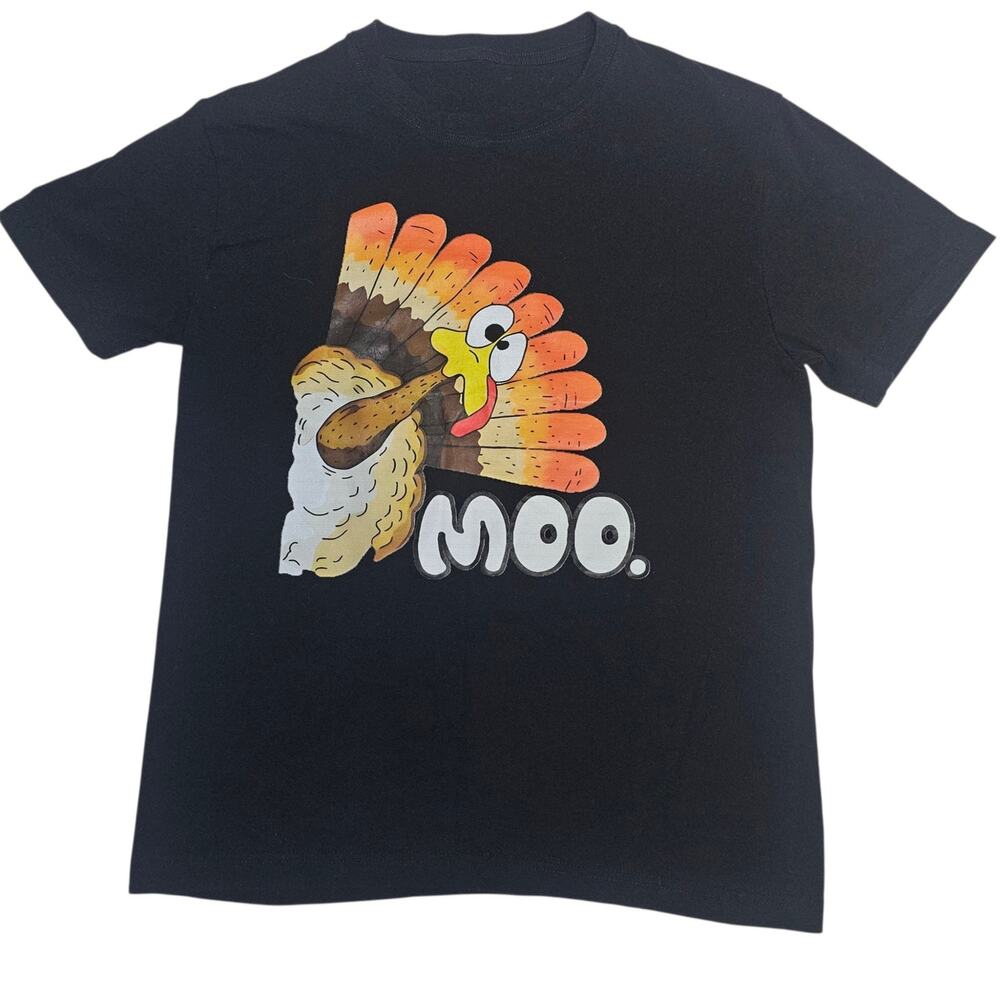 Unbranded Turkey T-Shirt "Moo" Women's Size Medium / Child's Large